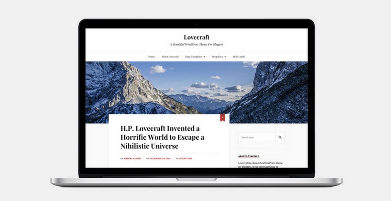 Lovecraft - A Free Blogger WordPress Theme by Anders Noren