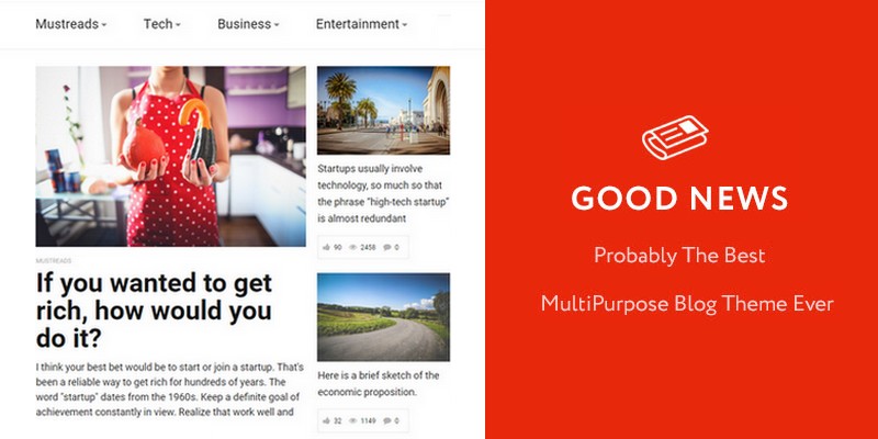 Good News Wordpress Theme - Designed for Building Stunning and Flexible Blogs