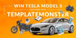 TemplateMonster Social Stock Giveaway - Win Tesla Model S & 3 Premium Themes