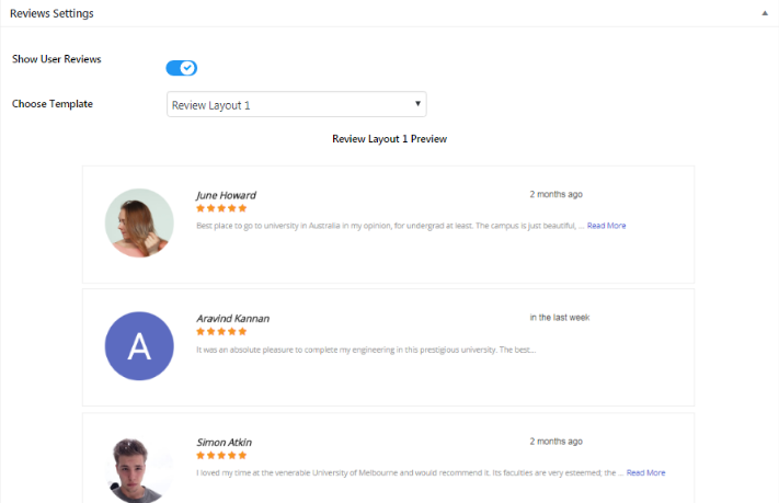 review templates