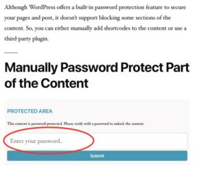 manually password protect wordpress