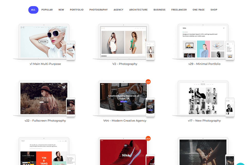 oshine photography wordpress theme