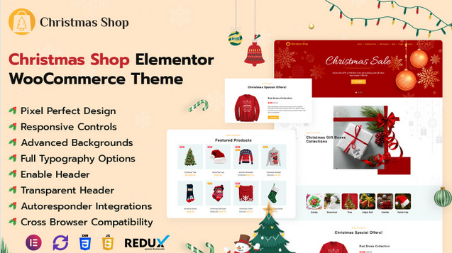 Christmas Shop Elementor WooCommerce Theme