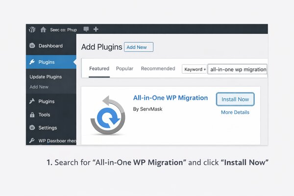 add All-in-One WP Migration and Backup